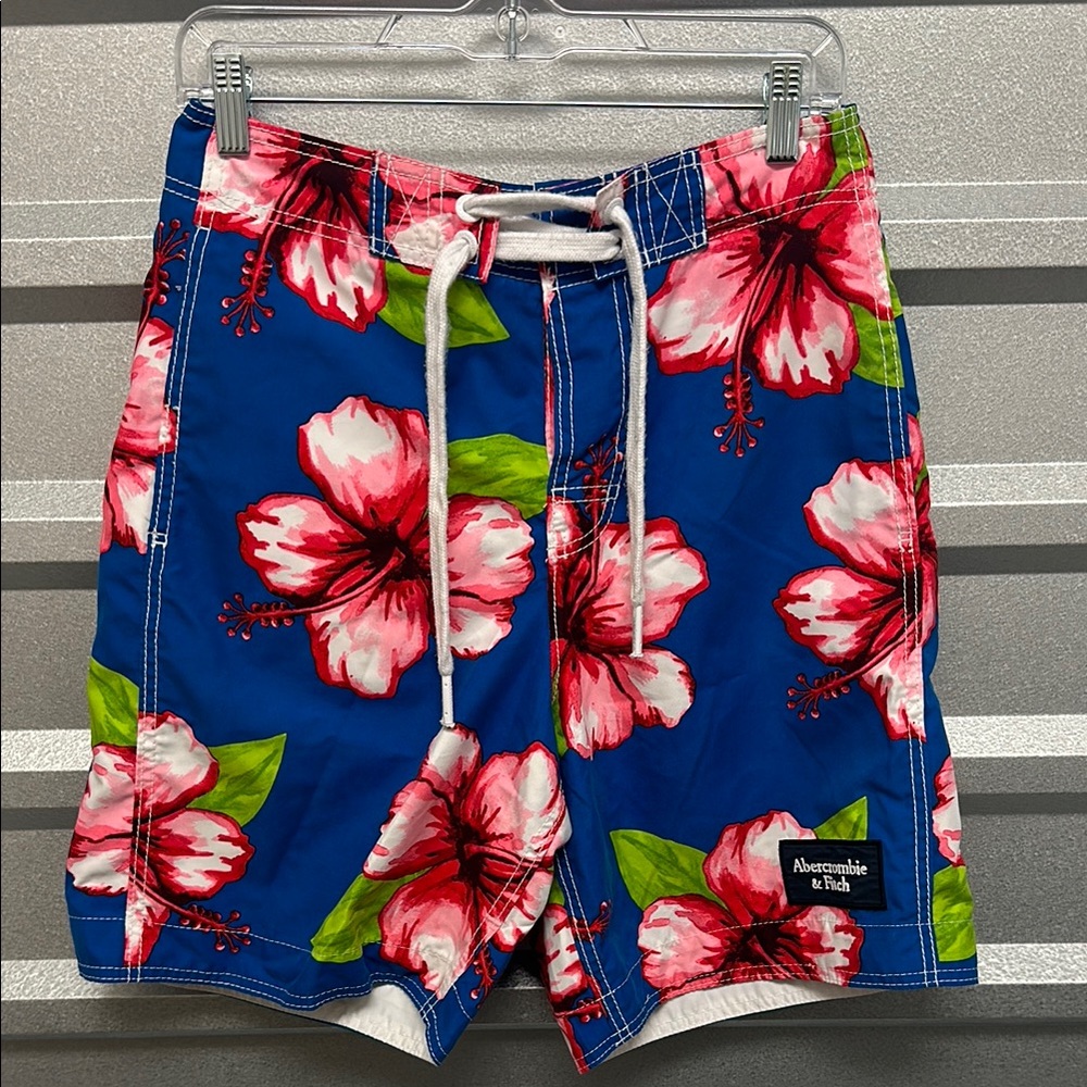 Abercrombie & Fitch Men's Vintage Hawaiian Floral Swim Trunks SZ Small VACATION